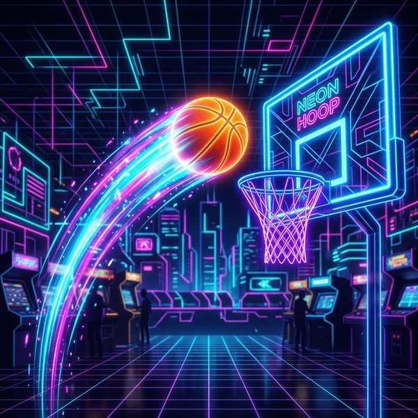 사이버 덩크 (Cyber Dunk) - 무료 웹 브라우저 네온 아케이드 농구 게임