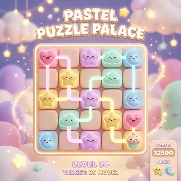 파스텔 커넥트 (Pastel Connect) - 무료 선 연결 이모지 퍼즐 게임