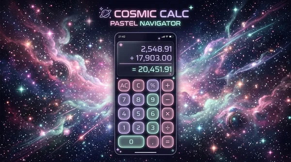 인터랙티브 파스텔 타이포그래피 계산기 & JSON 스튜디오 - SF Cosmic Pastel