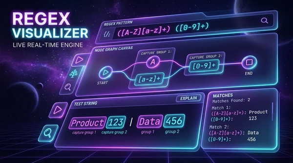 정규표현식 실시간 테스트 & 캡처 시각화 스튜디오 (Regex Visualizer)