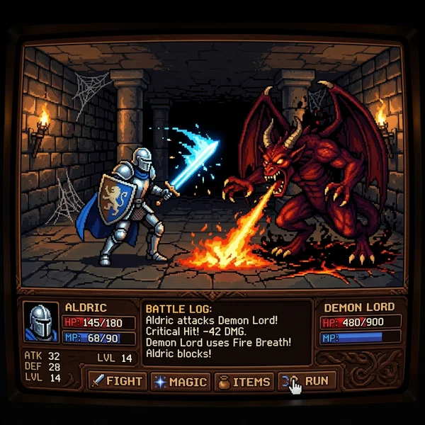 룬 크로니클 - 고전 2D 도트 레트로 RPG 웹게임 (Rune Chronicle)